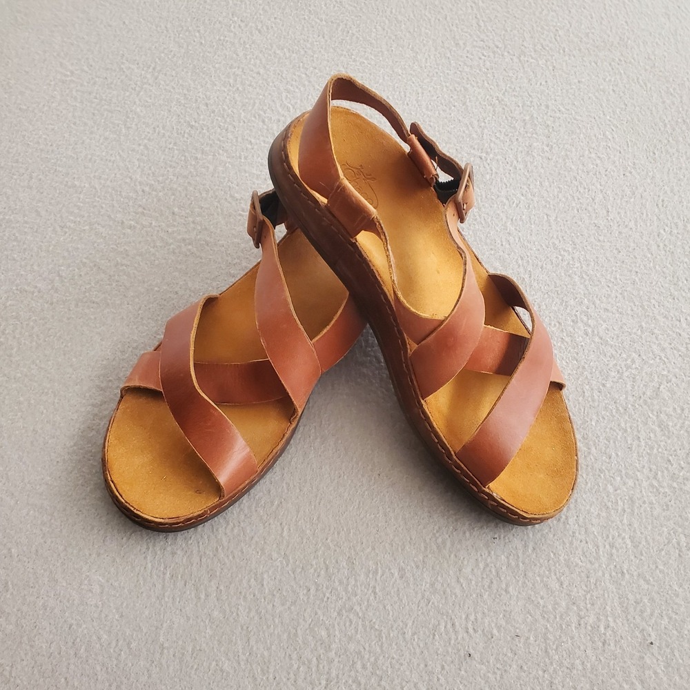 Chaco Wayfarer Sandals Women's Size 8 Rust Brown Leather Comfort Walking